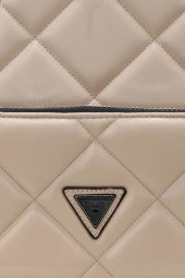 Kadın Deri Görünümlü Kilitli Vizon Çanta - 5