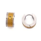 Altın Kaplama Halka Küpe Çift Renk Kalın Model UNK-700 thumbnail 1