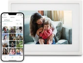 Skylight 10 Inc Dijital Resim Çerçevesi - Dokunmatik - Telefon Kontrollü, Beyaz - 1