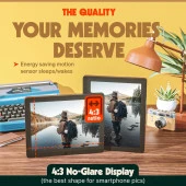 Pix-Star 15 Inc WiFi Dijital Resim Çerçevesi - Video ve Fotoğrafları Paylaşın - 3