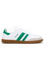 Erkek Günlük Bağcıklı Beyaz Yeşil Spor Ayakkabı - 1