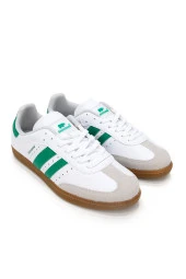 Erkek Günlük Bağcıklı Beyaz Yeşil Spor Ayakkabı - 2