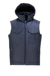 Erkek Kapişonlu Cepli Lacivert Yelek - 1