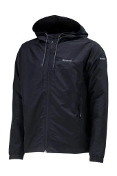 Erkek Suya ve Rüzgara Dayanıklı Siyah Yağmurluk - 1