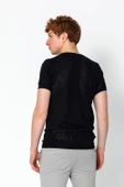 Erkek Regular Fit Bisiklet Yaka Rahat Örme T-shirt - 7