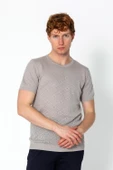 Erkek Regular Fit Bisiklet Yaka Rahat Örme T-shirt - 8