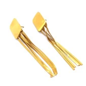 Altın Kaplama Küpe Sallantılı Tasarım Abiye Küpe UNK-612 thumbnail 4