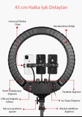 Zore RL-18 Işıklı Telefon Tutucu Ring Light - 2