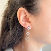 Çelik Sallantılı Küpe Tasarım Sallantılı Küpe UNK-574 thumbnail 2