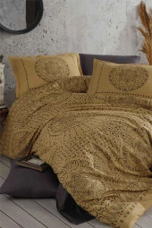 Clasy Ranforce Nevresim Takımı Tek Kişilik Merit V1 Hardal - 6
