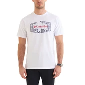 Columbia CSC Roam Hex Erkek Kısa Kollu T-shirt Beyaz CS0377-100 thumbnail 1