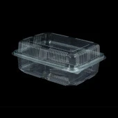 Kullan At Plastik Kilitli Şeffaf Bombeli Kapaklı Gıda Saklama Kabı Sızdırmaz Kap - 1500 cc - 25 Adet thumbnail 1