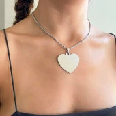 FerizZ 316L Çelik Kalpli Kolye Ucu TGR-552 thumbnail 2