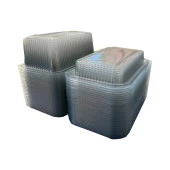 Kullan At Plastik Kilitli Şeffaf Bombeli Kapaklı Gıda Saklama Kabı Sızdırmaz Kap - 1500 cc- 200 Adet thumbnail 7