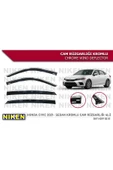 Honda Civic 2021-2023 Kromlu Cam Rüzgarlığı - 1