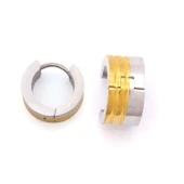 Altın Kaplama Çift Renk Kalın Halka Küpe UNK-722 thumbnail 1