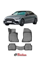 Mercedes C Serisi W206 2021-2023 Siyah 3D Havuzlu Paspas - 1