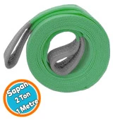 Sapan Polyester Spanzet 2 Ton 1 Metre Yeşil Sağlam Yük Kaldırma Taşıma İndirme Halat - 1