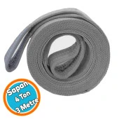 Sapan Polyester Spanzet 4 Ton 3 Metre Gri Sağlam Yük Kaldırma Taşıma İndirme Halat - 1