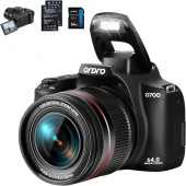 ORDRO 4K 64MP Vlog Kamerası, 12X Optik Zoom - Fotoğrafçılık Otomatik Odakla - 1