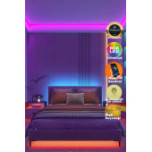 neeko Telefon Kontrollü Tv Arkası Yatak Odası Çocuk Odası Mutfak Rgb Şerit Led Tak Çalıştır 3 Metre - 2