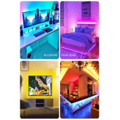 neeko Sese Ve Müziğe Duyarlı Tv Arkası Yatak Odası Çocuk Odası Mutfak Rgb Şerit Led Tak Çalıştır 2 Metre - 4