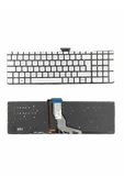 Hp ile Uyumlu 15-bc506nt (6ZJ79EA), 15-bc507nt (6ZK28EA) Işıklı Klavye Gümüş Gri TR - 1