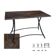 Modern Katlanır Werzalit Tabla Masa (80X120) - Metalic Oxid 3 - 1