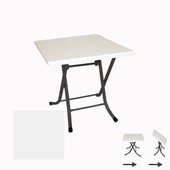 Klasik Katlanır Werzalit Kare Tabla Masa (80X80) - Beyaz - 1