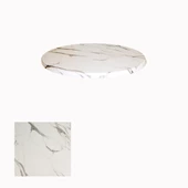Werzalit Masa Tablası Yuvarlak 90cm - Afyon Mermer - 1