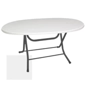 Klasik Katlanır Werzalit Tabla Oval Masa 94X146cm - Beyaz - 1