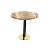 Karanfil Laminat Gold Yuvarlak Masa Q70 - Indian Shesma - 1