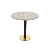 Karanfil Laminat Gold Yuvarlak Masa Q60 - Sheswood - 1