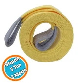 Sapan Polyester Spanzet 3 Ton 3 Metre Sarı Sağlam Yük Kaldırma Taşıma İndirme Halat - 1