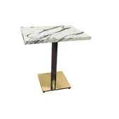 Karanfil Laminat Gold Kare Masa 70x70 - Afyon Marble - 1