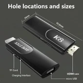 DOREKA K8 GAMESTİCK Taşınabilir mini oyun konsolu 64G 4K HD Retro oyun konsolu - 6