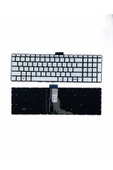 Hp ile Uyumlu 15s-eq2010nt, 15s-eq2029nt, 15s-eq2030nt, 15s-eq3000nt Işıklı Klavye Gümüş Gri TR - 1