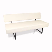 Pratik 3lü Ofis Koltuğu (Deri) - Krem - 1