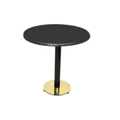 Karanfil Werzalit Yuvarlak Gold Masa Q80 - Siyah - 1