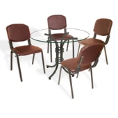 Buket - Form Ofis Toplantı Masa Takımı - Kahve - 1