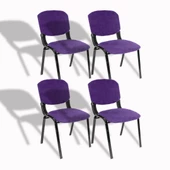 Form Ofis ve Toplantı Sandalyesi (Kumaş) (4 Adet) - Mor - 1