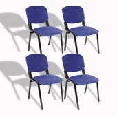 Form Ofis ve Toplantı Sandalyesi (Kumaş) (4 Adet) - Lacivert - 1