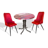 Buket Werzalit Yuvarlak ESB-Çırağan Fiskos Seti - Red Wood Bordo - 1