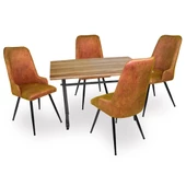Valerya Werzalit - Çırağan Masa Takımı  - Indıana Wood Kiremit - 1