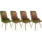 Çırağan Sandalye Gold (4adet) - Kahve - 1