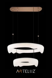 ARTELUZ LUXURY PINTEREST MODEL MODERN SARKIT ÇİFT KATLI AVİZE (50+35 CM) - 5