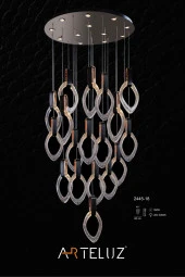 ARTELUZ Luxury Deri Detaylı Model Modern Avize thumbnail 3