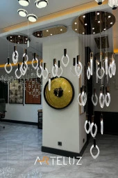 ARTELUZ Luxury Deri Detaylı Model Modern Avize thumbnail 4