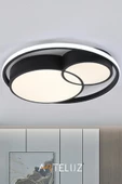 ARTELUZ Modern Çift Yuvarlak Model Plafonyer Led Avize Tavan Model 3 Renk Avize Salon Led Lambası Kumandalı - 6