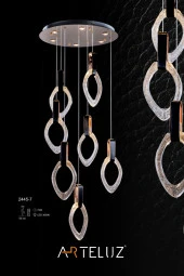 ARTELUZ Luxury Deri Detaylı Model Modern Avize thumbnail 3